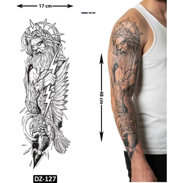 Airbrush Tattoo Antik Yunan 1 Haftalık Tam Kol Bacak Fiyatı