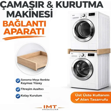 İmt Aksesuar Çamaşır Makinesi Dolabı Çamaşır ve Kurutma Makinesi Üst Üste Sabitleme Bağlantı