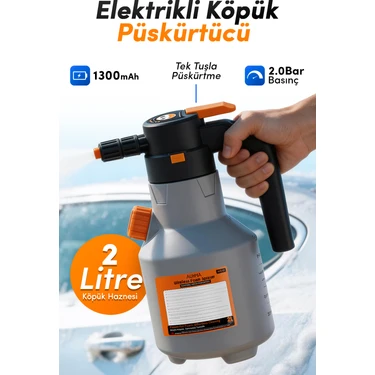Auhma Ahs-01 Şarjlı Kablosuz Köpük Püskürtücü - 2l Kapasite, 2.0 Bar Basınç & Şarjlı