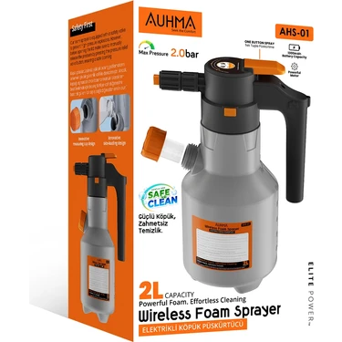 ash.0401さま専用 Auhma Ahs-01 Şarjlı Kablosuz Köpük Püskürtücü - 2l Kapasite, Fiyatı