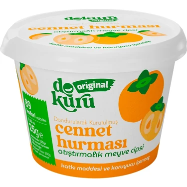 Dokuru Original Cennet Hurması Atıştırmalık Meyve Cipsi - Dondurularak Kurutulmuş Trabzon Hurması -