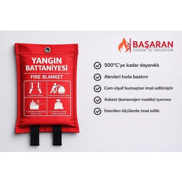 Yangın Battaniyesi / Fire Blanket / (1x1 -1.5x2 - 2x2