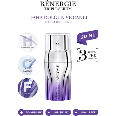 Lancome Rénergie Triple Serum Hyalüronik Asit, C Vitamini+Niasinamid, Ferülik Asit 20 ml