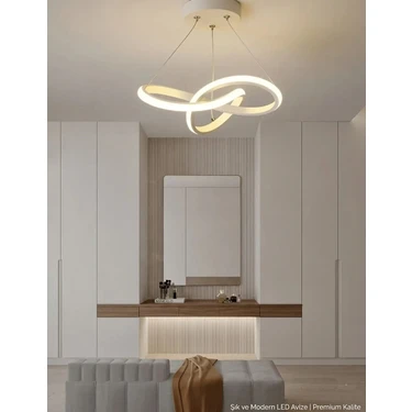 Lzy Avize Store Kar Çiçeği Beyaz Sarkıt Avize – Modern Salon, Mutfak, Çocuk Odası ve Antre