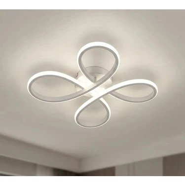 Lzy Avize Store Daisy 4’lü Beyaz Avize – Modern Salon, Mutfak, Çocuk Odası, Antre