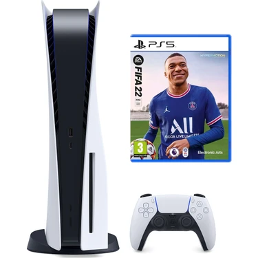 Sony Playstation 5 Oyun Konsolu 825 GB FIFA 22 ile Sürükleyici Oyun Deneyimi Beyaz