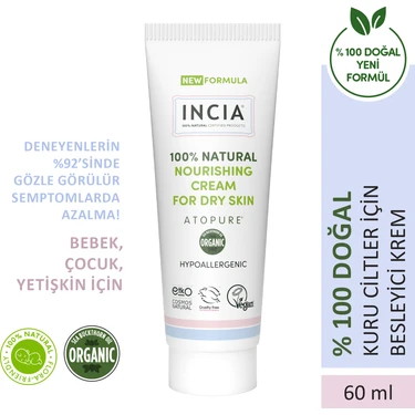 INCIA ATOPURE ® %100 Doğal Atopiğe Eğilimli Ciltler Için Krem Çok Kuru Ciltler Için Yalancı Iğde