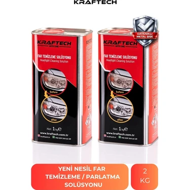 Kraftech Yeni Nesil Premium I Buharlı Far Temizleme Sıvısı Ve Parlatma Solüsyonu I Kloroform Uyumlu
