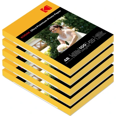 Kodak 260 Gram 10X15 Parlak Fotoğraf Kağıdı 5'li Paket 4R Yazıcılarla Uyumlu Parlak
