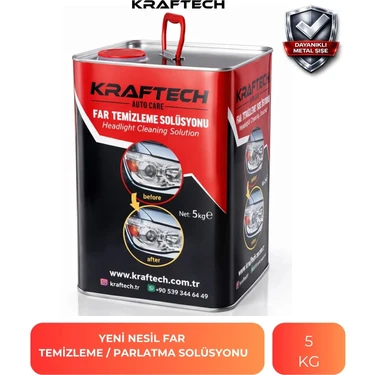 Kraftech Yeni Nesil Premium I Buharlı Far Temizleme Sıvısı Ve Parlatma Solüsyonu I Kloroform Uyumlu