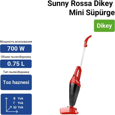 Sunny Rossa Dikey Mini Süpürge Elektrikli Süpürge 0.75 L Toz Fiyatı