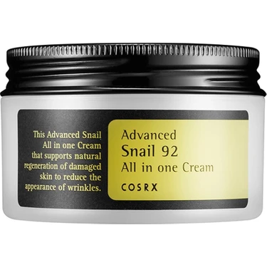 Cosrx Advanced Snail 92 All In One Krem 100ml Nemlendirici Etkili Salyangoz Müsin