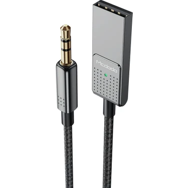 Mcdodo CA-8700 Gri Bluetooth Araç Kiti Aux Dönüştürücü USB Bağlantı Tipi ile HD Ses