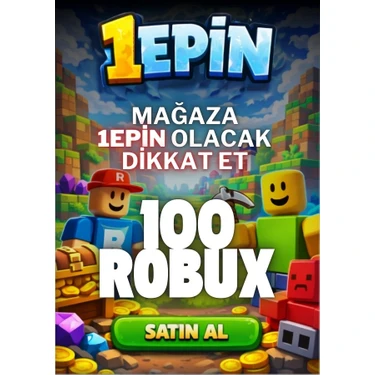 Roblox 100 Robux - 1Epin Oyun Pinleri USD Para Birimi ile Hızlı