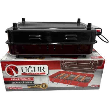 Uğur Elektrikli Izgara Krom Rezistanslı Barbekü Dumansız-Kokusuz 1400