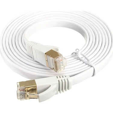 Alfais 4262 Cat7 Ethernet Rj45 Internet Kablosu 10 Metre Yassı 10gbps