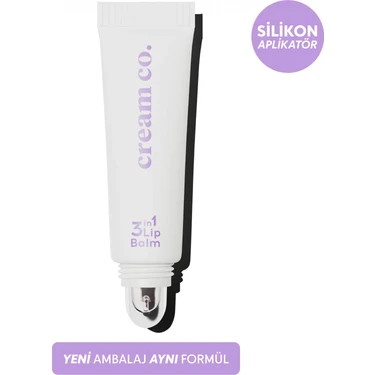 Cream Co. Nemlendirici Parlatıcı 3in1 Lip Balm | Dudak Bakım | Original Şeffaf | Hyaluronik Asit