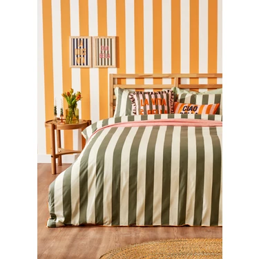 Bella Maison %100 Pamuk Line Tek kişilik Nevresim Takımı Yeşil (160x220