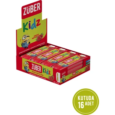 Züber Kidz Meyve Bar Çilekli 25g x 16