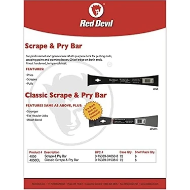 TeknoKapsül Red Devil 4050CL Klasik Kazıma ve Gözetleme Çubuğu, 6'lı Paket, 6'lı