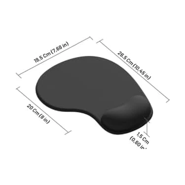TeknoKapsül Siyah Mouse Pad – Bilek Destekli, Dayanıklı Ergonomik