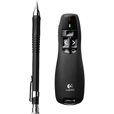 TeknoKapsül R400 Presenter, USB Alıcı Üzerinden Kablosuz 2,4 Ghz Bağlantı, 15 M Menzil, Kırmızı