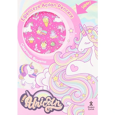 TeknoKapsül I Love Unicorn Eğlenceye Açılan Pencere - Çıkartmalı Boyama
