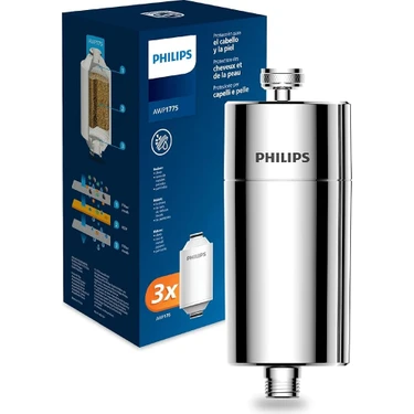 Philips AWP1775P3CH Duş Filtresi | 3 Kartuşlu Set (1 Dahil AWP175  + 2 Yedek