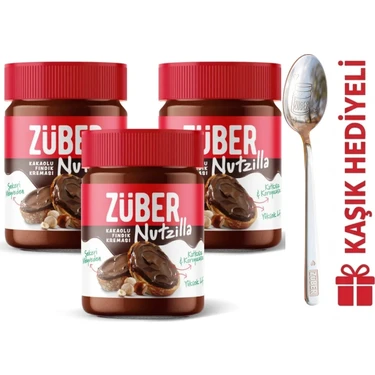 Züber Nutzilla Kakaolu Fındık Kreması 315g x 3 Adet + Kaşık