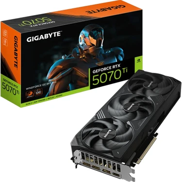 Kaia Life Gıgabyte GV-N507TWF3OC-16GD, RTX5070TI, Wındforce Oc, 16GB, Gddr7, 256BIT, 3 Fanlı,