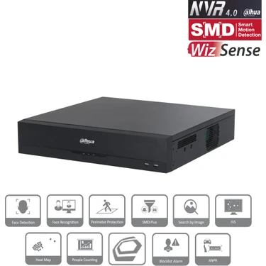 Kaia Life Dahua  NVR5832-EI, 32KANAL, 32MPIX, H265+, 8 HDD Desteği, 1080P Kayıt, 384MBPS Bant