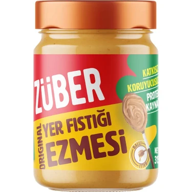 Züber Original Yer Fıstığı Ezmesi (Bal İlaveli)