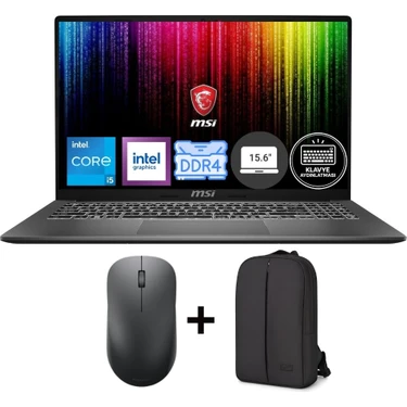 MSI Msı Modern 15 F13MG-869XTR Intel Core I5 1334U 16GB 512GB SSD Freedos 15.6" Fhd Taşınabilir