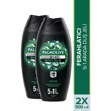 Palmolive Men 5in1 Cooling Feel Of Muscle Relax 500 ml Erkek Duş Jeli X2