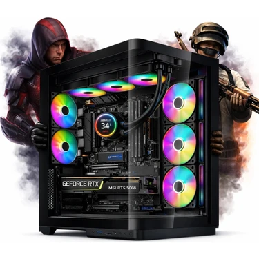 Hyper Rocket Qua Q1B I5-14400F 32GB Ddr5 Ram 1tb Nvme Rx 9060 Xt 16GB Masaüstü Oyuncu Oem