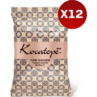 Kocatepe Kahve Türk Kahvesi 100 gr Folyo 12'li Paket Orta Kavrulmuş Geleneksel