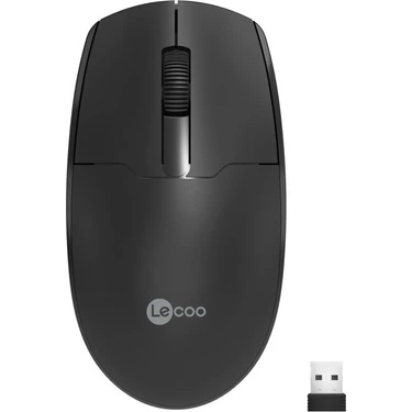 Kaia Life Lenovo Lecoo WS204 Kablosuz 1200DPI+3 Tuşlu Siyah