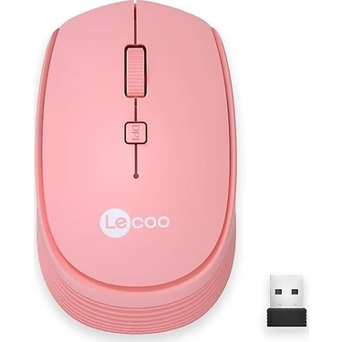 Kaia Life Lenovo Lecoo WS202-P Kablosuz 1600DPI+4 Tuşlu Sessiz Pembe