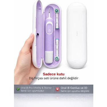 Wober Oral-B Şarjlı Diş Fırçası Saklama Kabı /kutusu, Sadece Pro 1, Vitality ve Starter Serisine