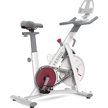 Yesoul S3 Smart Spin Bike Beyaz Renkli Kondisyon Bisikleti Manuel Ayarlanabilir Direnç ve 120 kg