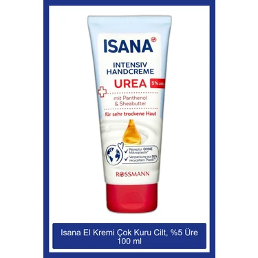 Isana El Kremi %5 Üre ile Çok Kuru Ciltler için 100 ml Derinlemesine