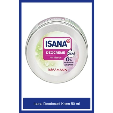 Isana Deodorant Krem 24 Saat Koruma Sağlayan Vegan Formül 50 ml