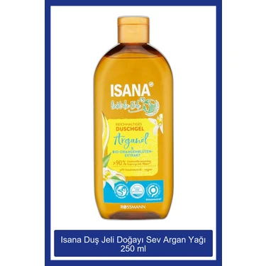 Isana Doğayı Sev Duş Jeli 300 ml Vegan Argan Yağı ile Cilt Temizliği ve