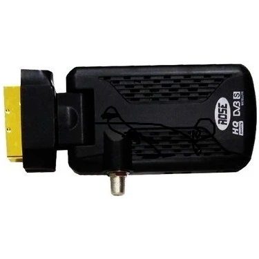 Rose Mini Scart Uydu Alıcısı 360 Derece Dönen Gold Scart Başlık ile Gelişmiş Kanal