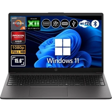 Hp 255R G10 Amd Ryzen 5-7535U 24GB Ram 2tb Nvme SSD 15.6" Full Hd WIN11PRO Notebook D0PK1AT