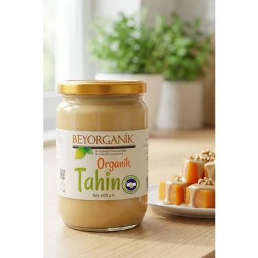 Beyorganik Organik Tahin 600gr Ege Bölgesi Menşeli Doğal Lezzet ve Yoğun