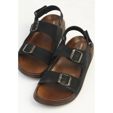 Pierre Cardin Siyah Erkek Sandalet