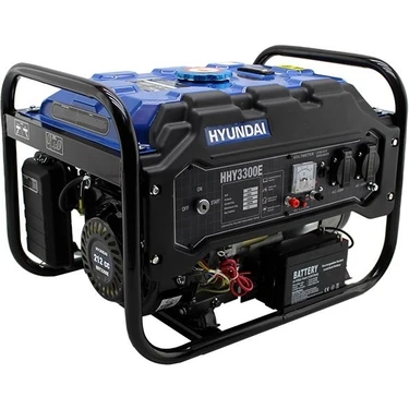 Hyundai HHY3300E Benzinli Jeneratör 2.8 Kw İpli Çalıştırma ile Güçlü