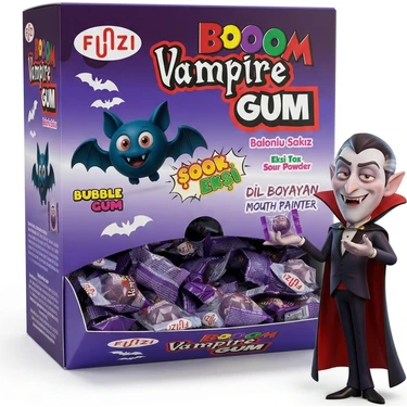 Funzi Booom Vampire Gum - Ekşi Toz Dolgulu Dil Boyayan Fiyatı