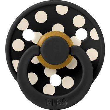 Bibs Studio  Polka Big Kauçuk Emzik -Black